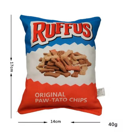 Funny Crisps Dog Toys Interaction Chew Molars Plush Dog Toys Bite Resistance Clean Teeth Oral Cavity Puppy Toys Pet Accessories