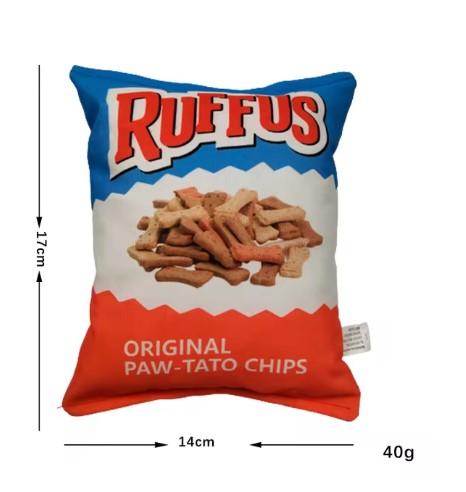 Funny Crisps Dog Toys Interaction Chew Molars Plush Dog Toys Bite Resistance Clean Teeth Oral Cavity Puppy Toys Pet Accessories