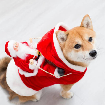 Christmas Party Santa Claus Pet Cosplay Dog Costume