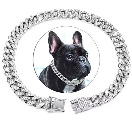 Cuban Bling™ Dog Collar Chain with Secure Buckle