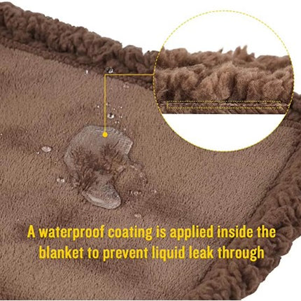 Waterproof Pet Blanket Liquid Pee Proof Dog Blanket for Sofa Bed Couch, Reversible Sherpa Fleece Furniture Protector Cover