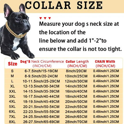 Cuban Bling™ Dog Collar Chain with Secure Buckle