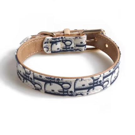 New Pet Collar DIOR  Series Dog Collar Metal Buckle Dog Collar Leash Pet Supplies Dog Accessories