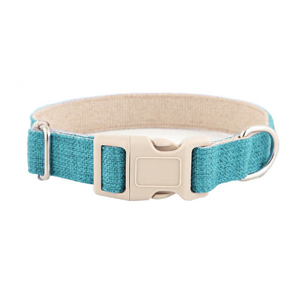 Pure Linen Dog Leash and Collar - Breathable and Durable