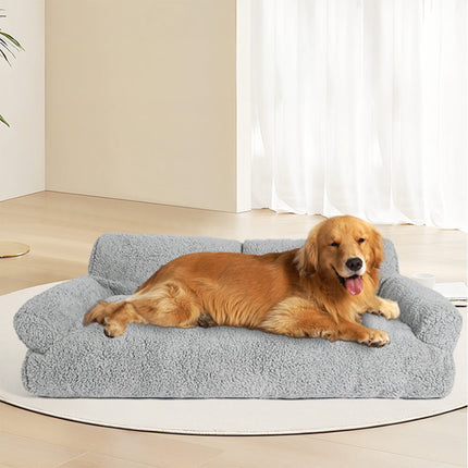 Polar Fleece Soft Plush Anti-Anxiety Pet Bed Dog Sofa Bed