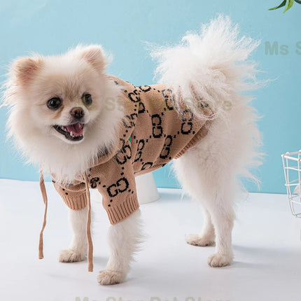 High-quality trendy luxury pet sweater for small and medium-sized dog thickened