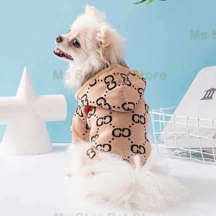 High-quality trendy luxury pet sweater for small and medium-sized dog thickened