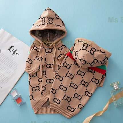 High-quality trendy luxury pet sweater for small and medium-sized dog thickened