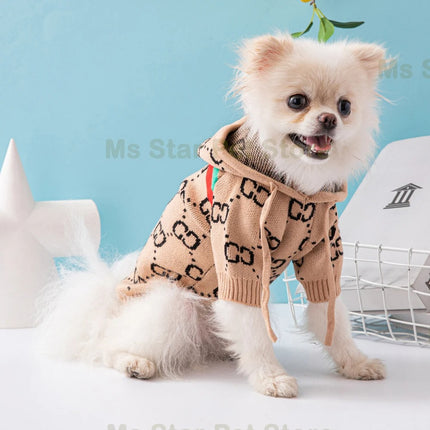 High-quality trendy luxury pet sweater for small and medium-sized dog thickened