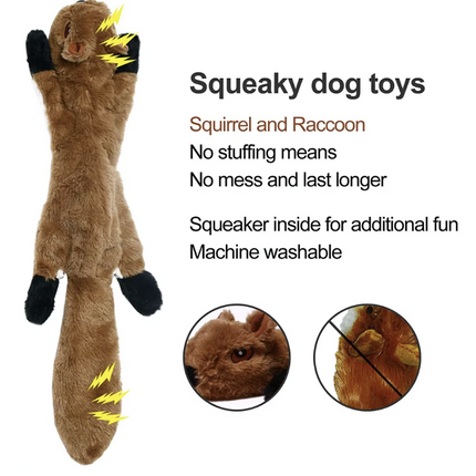 Funny Simulated Animal No Stuffing Dog Toy with Squeakers