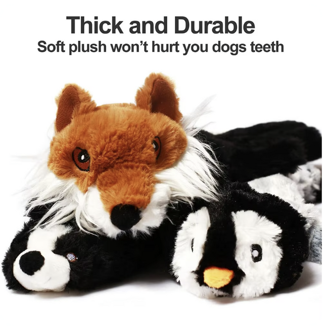 Funny Simulated Animal No Stuffing Dog Toy with Squeakers