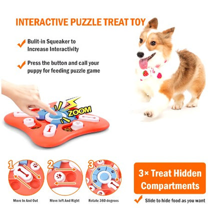 Interactive Dog Puzzle & Treat Dispenser for IQ Training & Brain Stimulation 🐶