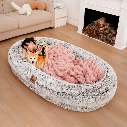 Deep Sleep Human Donut Dog Bed