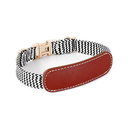 Vogue Zebra Print Neck Guard Dog Collar Dog Walking Set