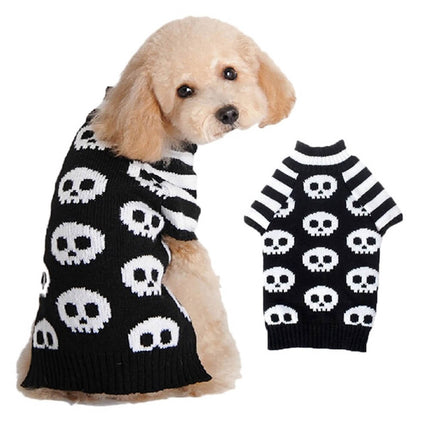 Halloween Pet Sweater | Warm & Cozy Halloween Pattern Dog Clothing