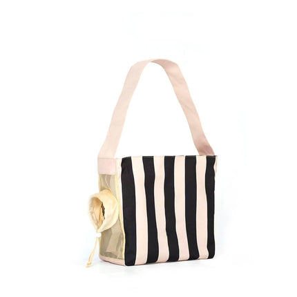 Striped Large Space Breathable Outing Cat Carrier Bag